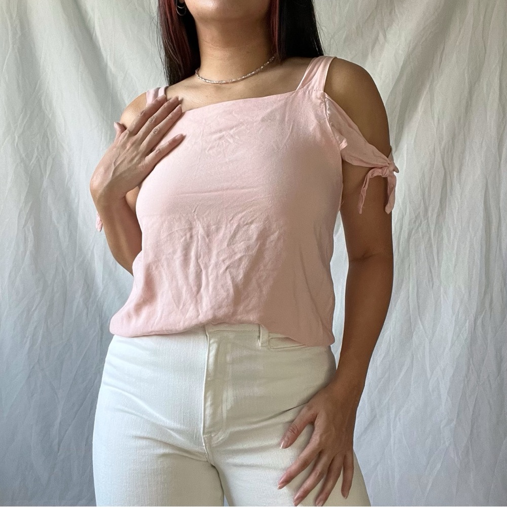 Light pink cold shoulder top